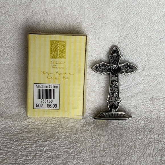 Pewter Jeweled Cross - Picture 2 of 4